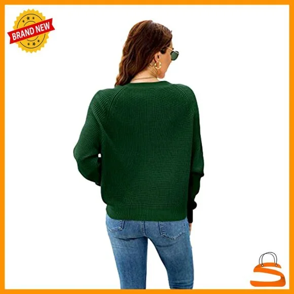 Long Sleeve Knit Sweater Cardigan Open Front Loose Fit Casual Classic Chic - Picture 2 of 7